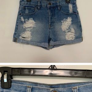 Denim High Waist Shorts Size 27.